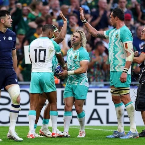 Springboks being World Cup title defence with win over Scotland