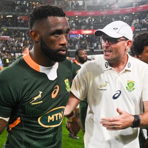 Nienaber, Kolisi laud Bok “fighting spirit” to advance to RWC final