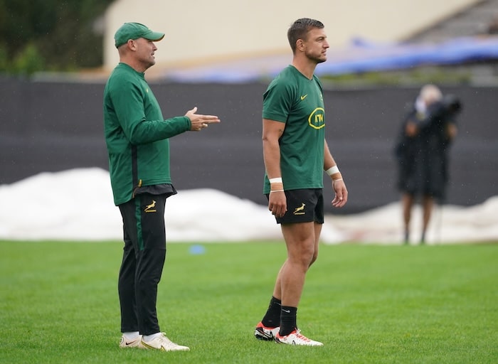 You are currently viewing Nienaber recalls record-breaking 2019 RWC final halfback duo for NZ showdown