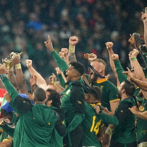 Springboks thank South Africa for history-making RWC victory