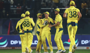 Read more about the article Australia secure five run win over New Zealand at World Cup