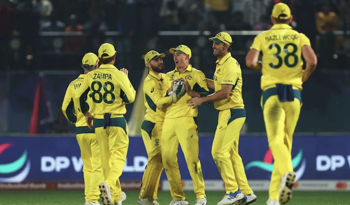 You are currently viewing Australia secure five run win over New Zealand at World Cup
