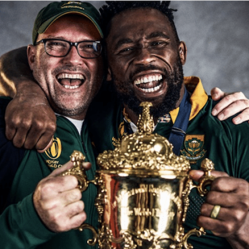 Kolisi pays emotional tribute to departing Nienaber