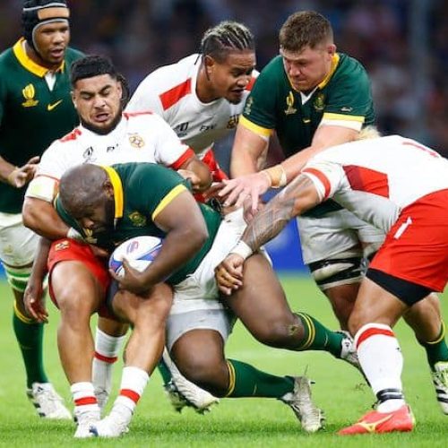 Springboks defeat Tonga to edge towards World Cup quarters