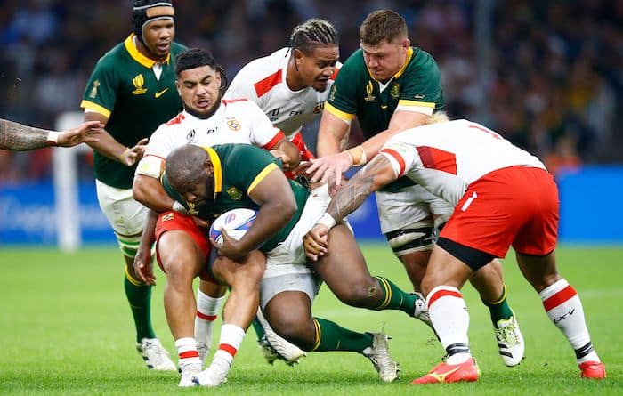 You are currently viewing Springboks defeat Tonga to edge towards World Cup quarters