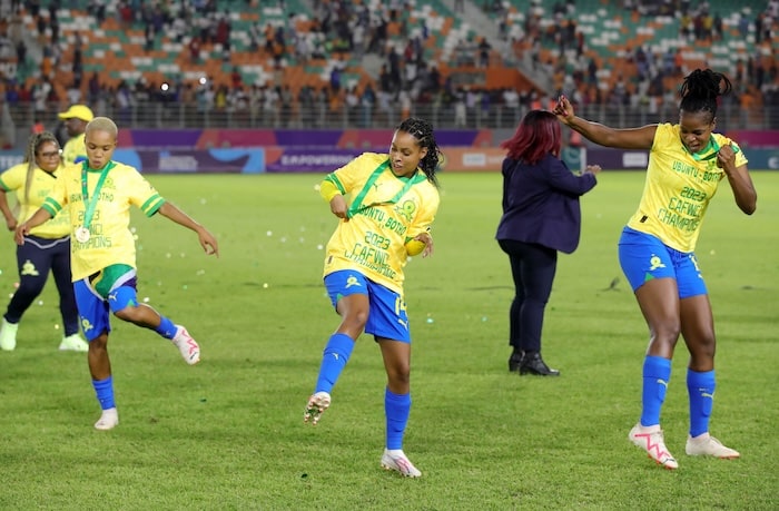 You are currently viewing Watch: Mamelodi Sundowns Ladies celebrate triumph in CAF WCL