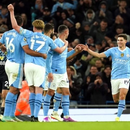 Alvarez nets brace as Man City beat Burnley