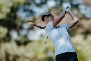 Read more about the article Paulsen flying high after two eagles to lead Jabra Ladies Classic