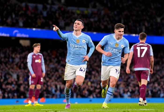 You are currently viewing Foden nets hat-trick as Man City thrash Aston Villa