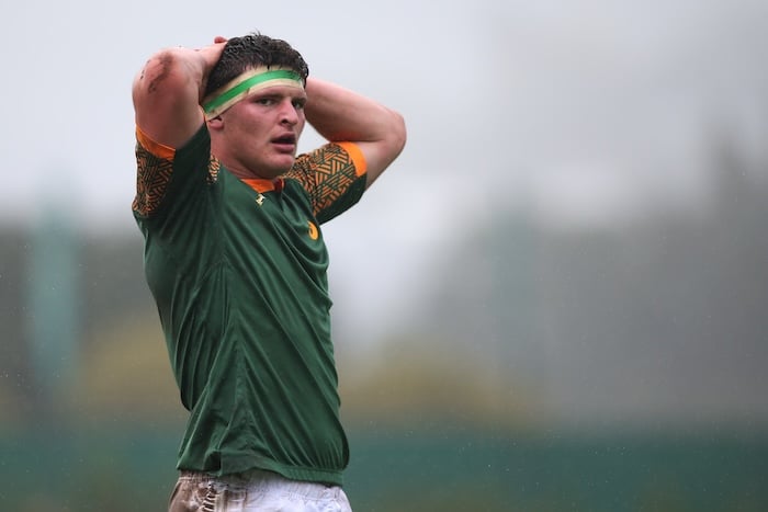 You are currently viewing Towering Van Heerden brings calmness to excited Junior Bok squad