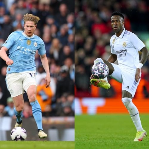 WATCH: De Bruyne & Vinicius prepare for showdown in UCL quarters