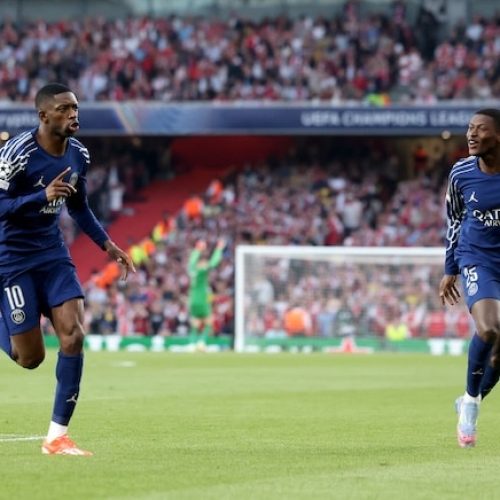 Early Dembélé goal earns PSG win at Arsenal