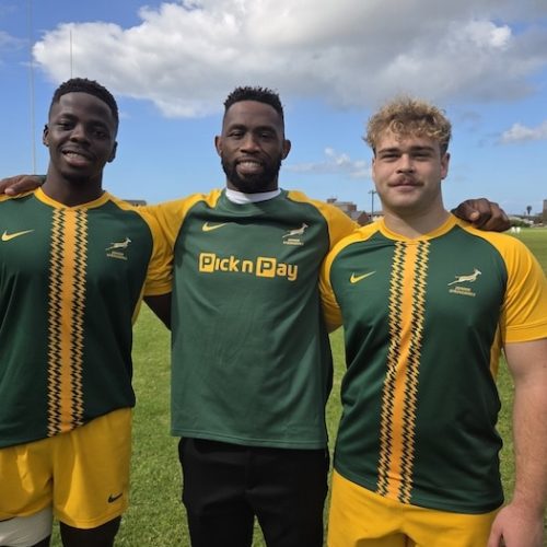 Bok captain Kolisi shares inspiring words with Junior Boks