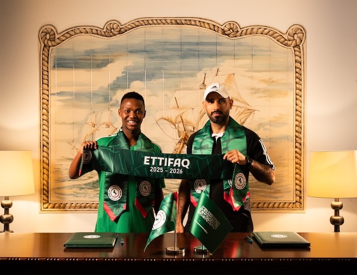 You are currently viewing Ettifaq FC official unveil new signing Mohau Nkota
