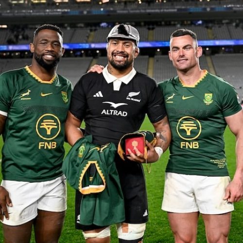 WATCH: Kriel, Kolisi honour Savea after 100th Test cap