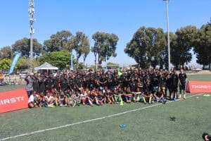 Read more about the article Talent shines through at first Dream to Play football clinic