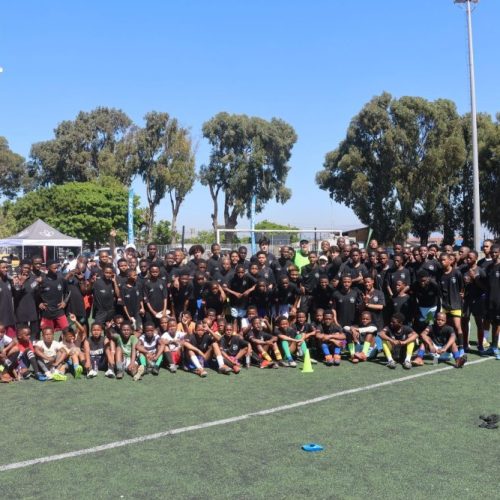 Talent shines through at first Dream to Play football clinic